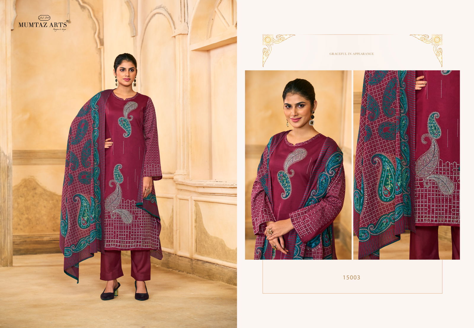 Sabyasachi By Mumtaz Jam Silk Printed Dress Material Suppliers In India